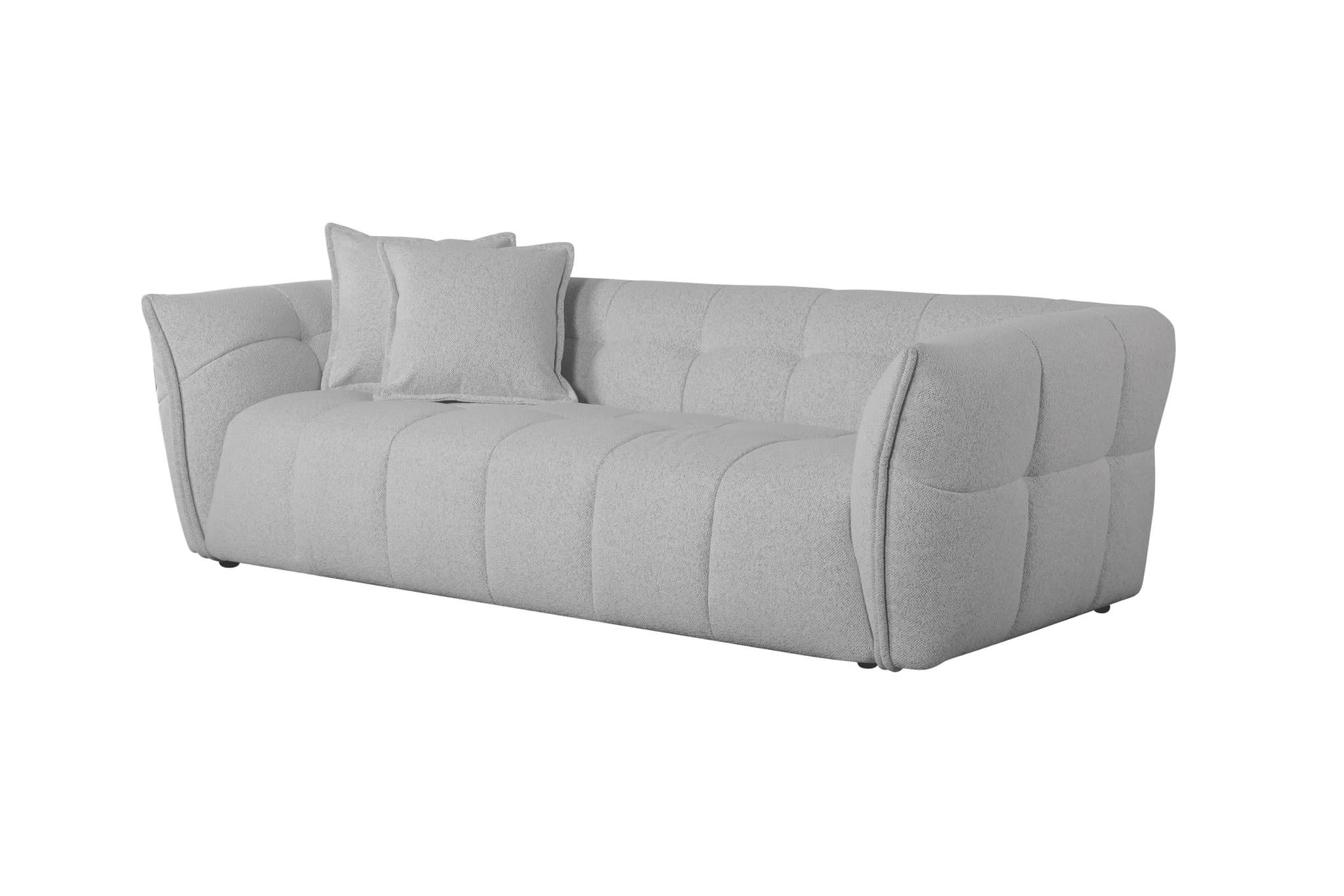 Milano - Ivory 3 Seater Sofa & Ottoman - Image 2