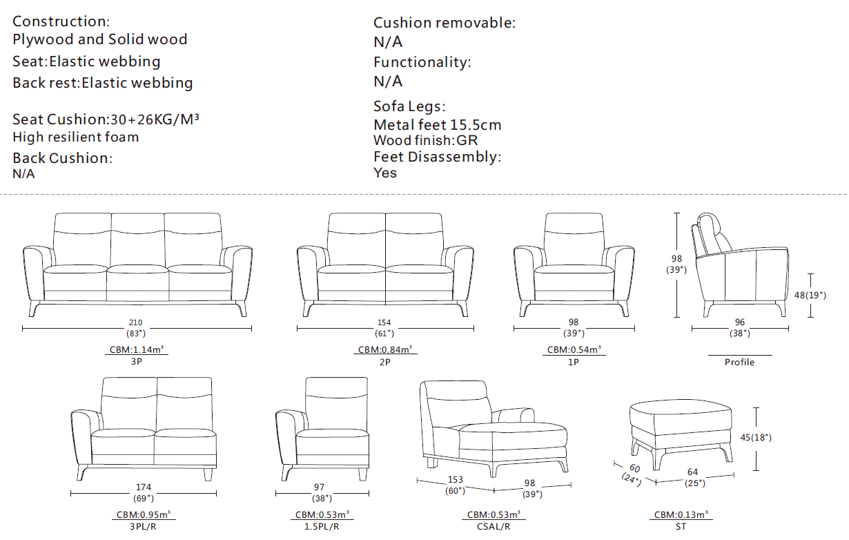 Chapel - 3 seater Leather sofa - Image 4