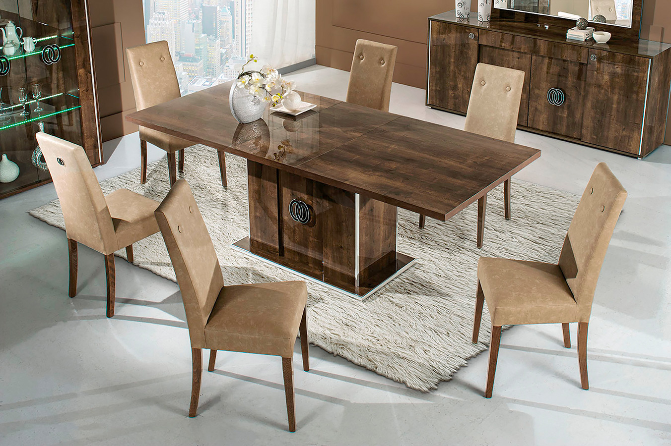 Athen Rovere Monte Italian Extending Dining Set