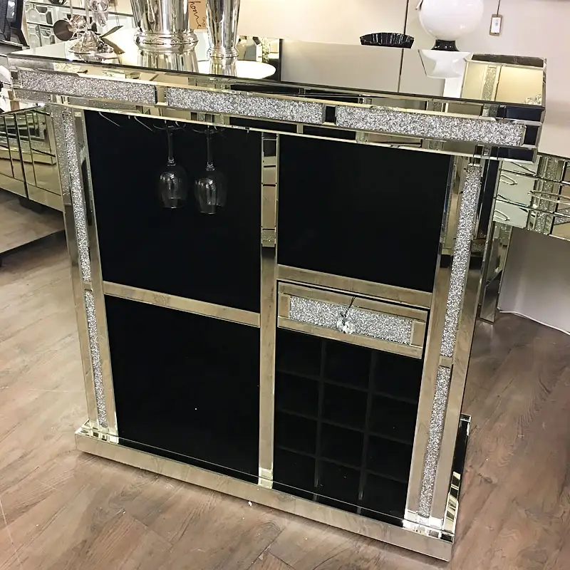 Mirrored Crystal Bar Unit - Image 5