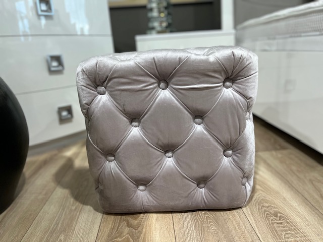 CUBE TUFTED FABRIC FOOTSTOOL - Image 3
