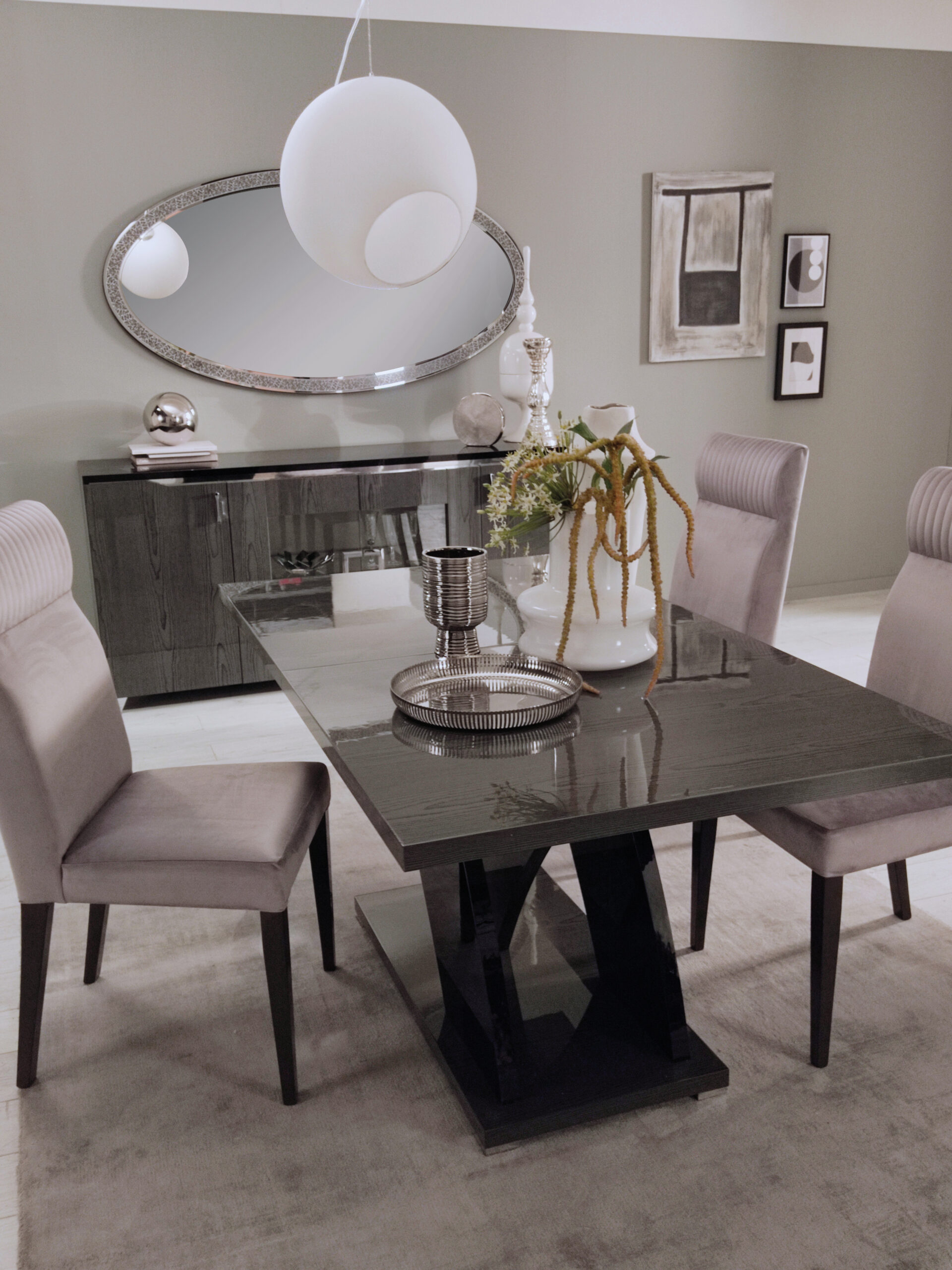 Metropol Grey - Italian - Extendable Dining 7pc Set - Image 3
