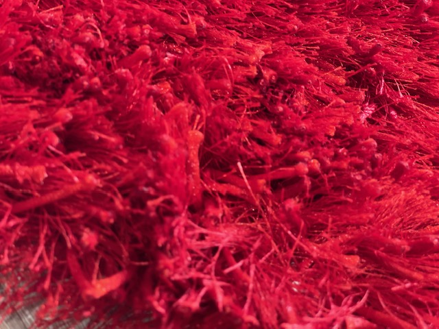 Shaggy Rug - 24'' x 36'' Polyester & Fine Polyester - Red - Image 3