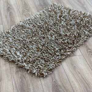 Shaggy Rug - 24'' x 36'' Polyester Mocca & Cream