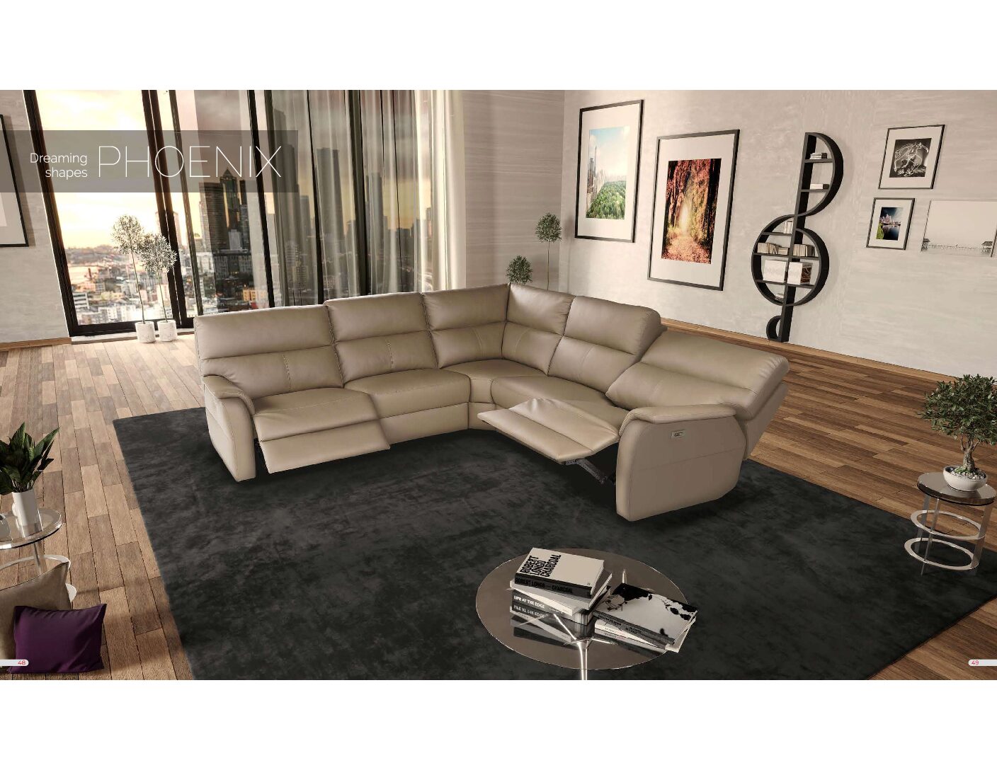 PHOENIX 5pc sectional - power recliner