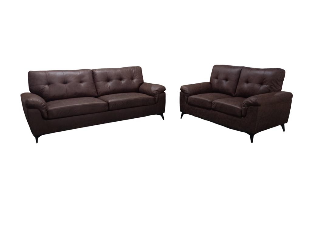 Suzana 3 Seater brown - Image 2