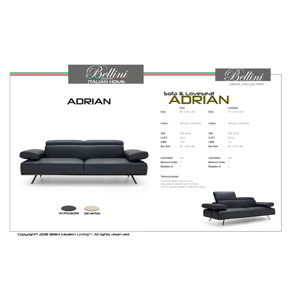 Adriana - 3 Seater Sofa - Silverfox - Image 5