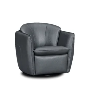 Swirl - swivel accent chair - Grey Leather