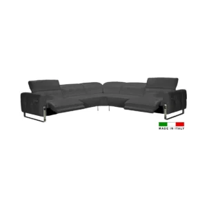 Nicole - Sectional Power Recliner - Dark Grey