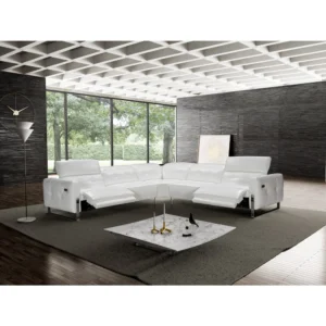 Nicole - Sectional Power Recliner - White