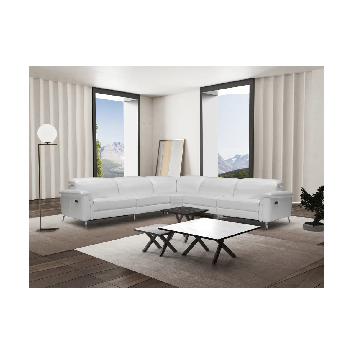 Oxford - Sectional Power Recliner - White