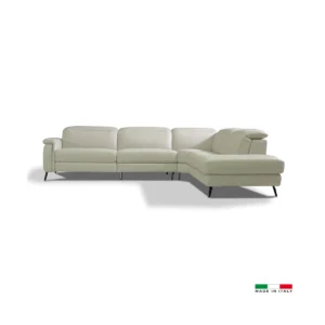 Oxford - Sectional RHF Chaise End Power Recliner - Light Grey