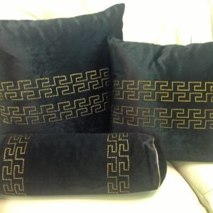 Cushion - Velvet stock 5 Black & Gold crystal (Copy)