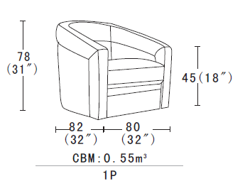 TOPAZ - Swivel Chair - Chalk - Image 3